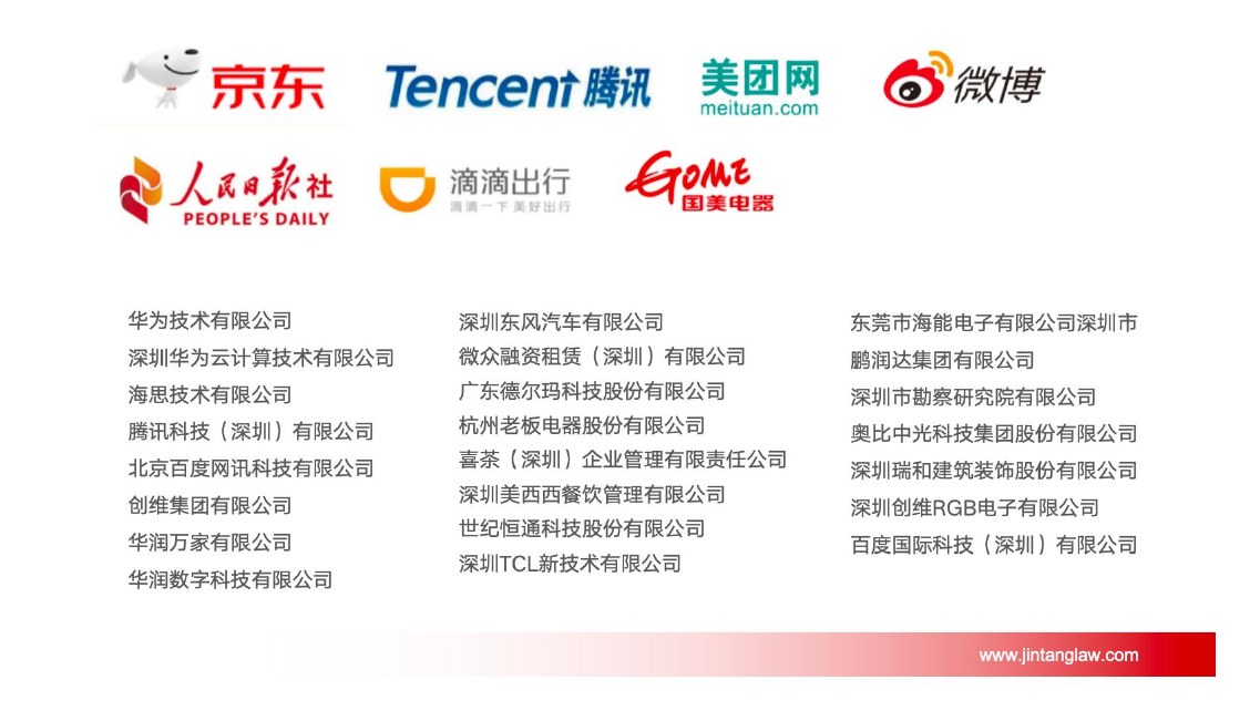 部分知名企业客户